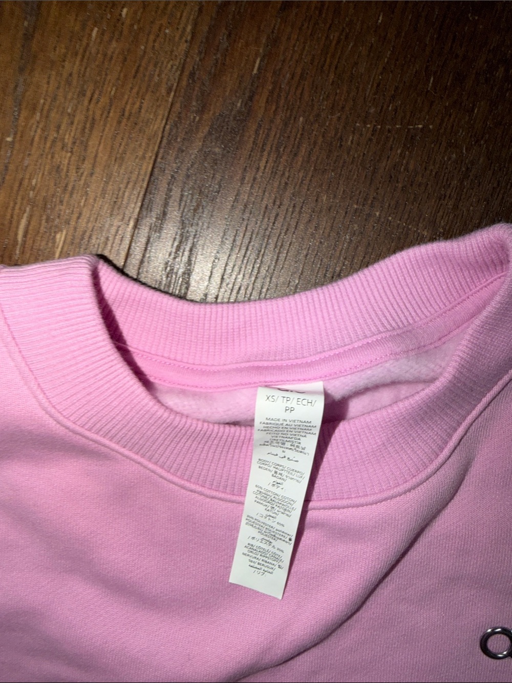 Alo Pink Cropped Sweatshirt worn once size XS - Picture 3 of 3